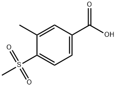 3-メチル-4-(メチルスルホニル)安息香酸 化学構造式