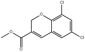 6,8-二氯-2H-苯并吡喃-3-甲酸甲酯,118693-22-4,结构式
