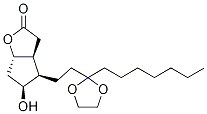(3aR,4R,5R,6aS)-4-[3-(Ethyleneketal)decanyl]hexahydro-5-hydroxy-2H-cyclopenta[b]furan-2-one Structure