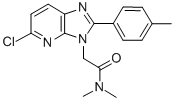 5-chloro-N,N-dimethyl-2-(4-methylphenyl)-3H-imidazo(4,5-b)pyridine-3-acetamide 结构式