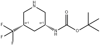 顺式-3-(BOC-氨基)-5-(三氟甲基)哌啶, 1187055-62-4, 结构式