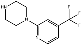 1-[4-(トリフルオロメチル)-2-ピリジニル]ピペラジン 化学構造式