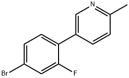 5-(4-溴-2-氟苯基)-2-甲基吡啶,1187163-44-5,结构式