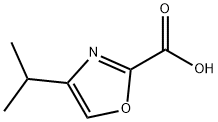 4-异丙基恶唑-2-羧酸, 1187172-65-1, 结构式