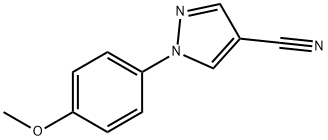 1 - (4 -甲氧基苯基)-1H -吡唑- 4 -腈, 118718-59-5, 结构式