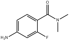 2-氟-N,N-二甲基-4-氨基-苯甲酰胺 结构式