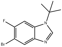 5-Bromo-1-tert-butyl-6-fluorobenzoimidazole Structure