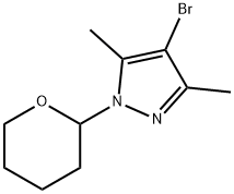 4-BROMO-3,5-DIMETHYL-1-(TETRAHYDROPYRAN-2-YL)PYRAZOLE, 1187385-69-8, 结构式