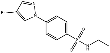 4-(4-ブロモ-1H-ピラゾール-1-イル)-N-エチルベンゼンスルホンアミド 化学構造式