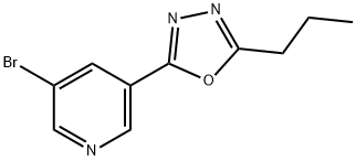 2-(5-Bromopyridin-3-yl)-5-propyl-1,3,4-oxadiazole Structure