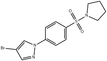 4-Bromo-1-(4-pyrrolidinosulfonylphenyl)pyrazole Structure