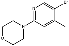 4-(5-Bromo-4-methyl-2-pyridinyl)morpholine Structure