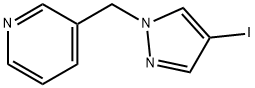 3-((4-ヨード-1H-ピラゾール-1-イル)メチル)ピリジン 化学構造式