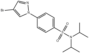 4-(4-Bromo-1H-pyrazol-1-yl)-N,N-diisopropylbenzenesulfonamide Structure