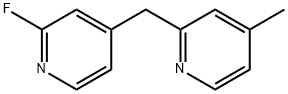 2-Fluoro-4-((4-methylpyridin-2-yl)methyl)pyridine Struktur