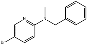 N-ベンジル-5-ブロモ-N-メチル-2-ピリジンアミン 化学構造式