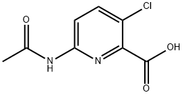 6-アセトアミド-3-クロロピコリン酸 化学構造式