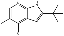 1H-Pyrrolo[2,3-b]pyridine, 4-chloro-2-(1,1-diMethylethyl)-5-Methyl- Structure