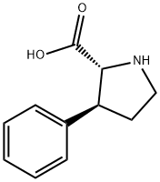 (2r,3s)-3-Phenylpyrrolidine-2-Carboxylic Acid 化学構造式