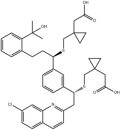 Montelukast Bis-sulfide 
(Mixture of Diastereomers) Structure