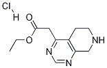 5,6,7,8-四氢吡啶并[3,4-D]嘧啶-4-乙酸乙酯盐酸盐, 1187830-52-9, 结构式