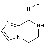 5,6,7,8-テトラヒドロイミダゾ[1,2-A]ピラジン塩酸塩 化学構造式