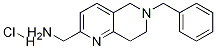6-苄基-5,6,7,8-四氢-1,6-萘啶-2-甲胺盐酸盐,1187830-89-2,结构式