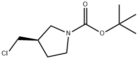 (3R)-3-(氯甲基)-1-吡咯烷羧酸叔丁酯, 1187927-12-3, 结构式