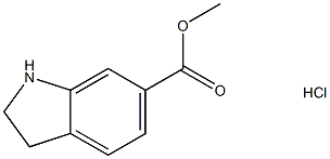 6-Methoxycarbonyl-2,3-dihydro-1H-indole hydrochloride Struktur