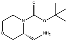 (R)-4-BOC-3-吗啉甲胺 结构式