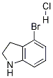 4-溴吲哚啉盐酸盐 结构式