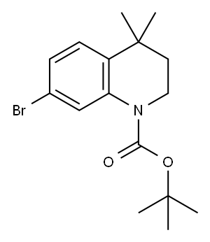 1-BCO-7-溴-4,4-二甲基-3,4-二氢-喹啉 结构式