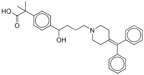 4-[4-[4-(Diphenylmethylene)-1-piperidinyl]-1-hydroxybutyl]-α,α-dimethyl-benzeneacetic Acid Struktur