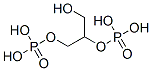 3-hydroxypropane-1,2-diyl bis(dihydrogenphosphate)  Struktur
