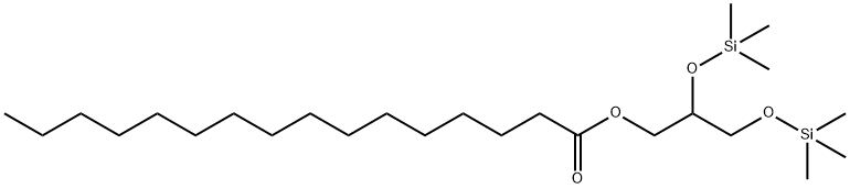 Hexadecanoic acid 2,3-bis[(trimethylsilyl)oxy]propyl ester Struktur