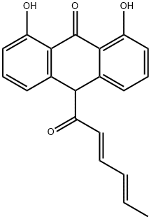sorbyldithranol Structure