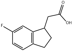 2-(6-氟-1-茚满基)乙酸, 1188044-87-2, 结构式