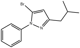 5 - 溴-3 - 异丁基-1 - 苯基- 1H -吡唑, 1188116-52-0, 结构式