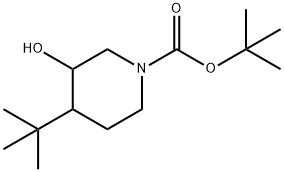 4-(TERT-ブチル)-3-ヒドロキシピペリジン-1-カルボン酸TERT-ブチル 化学構造式