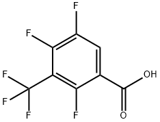 2,4,5-トリフルオロ-3-(トリフルオロメチル)安息香酸 化学構造式
