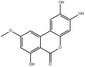 2,3,7-三羟基-9-甲氧基-6H-苯并[C]苯并吡喃-6-酮,1188382-26-4,结构式