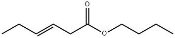 3-Hexenoic acid, butyl ester, (E)- Struktur