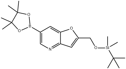 2-((tert-Butyldimethylsilyloxy)methyl)-6-(4,4,5,5-tetramethyl-1,3,2-dioxaborolan-2-yl)furo[3,2-b]pyr Struktur