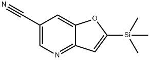 2-(Trimethylsilyl)furo[3,2-b]pyridine-6-carbonitrile Struktur