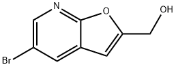 (5-ブロモフロ[2,3-B]ピリジン-2-イル)メタノール 化学構造式