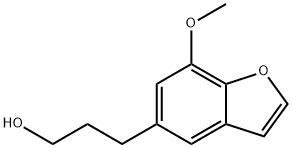 5-(3-ヒドロキシプロピル)-7-メトキシベンゾフラン 化学構造式