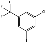 1-クロロ-3-ヨード-5-(トリフルオロメチル)ベンゼン 化学構造式