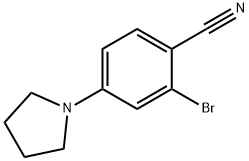 2-bromo-4-(1-pyrrolidinyl)benzonitrile Structure