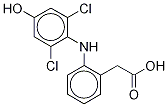 2-[(2,6-Dichloro-4-hydroxyphenyl)amino](benzene-13C6)acetic Acid Structure