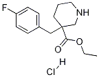 3-(4-氟苄基)哌啶-3-羧酸乙酯盐酸盐,1189694-37-8,结构式